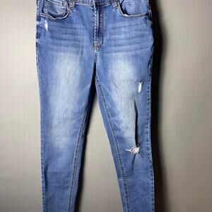 Kensie jeans distressed skinny jeans size 8/29